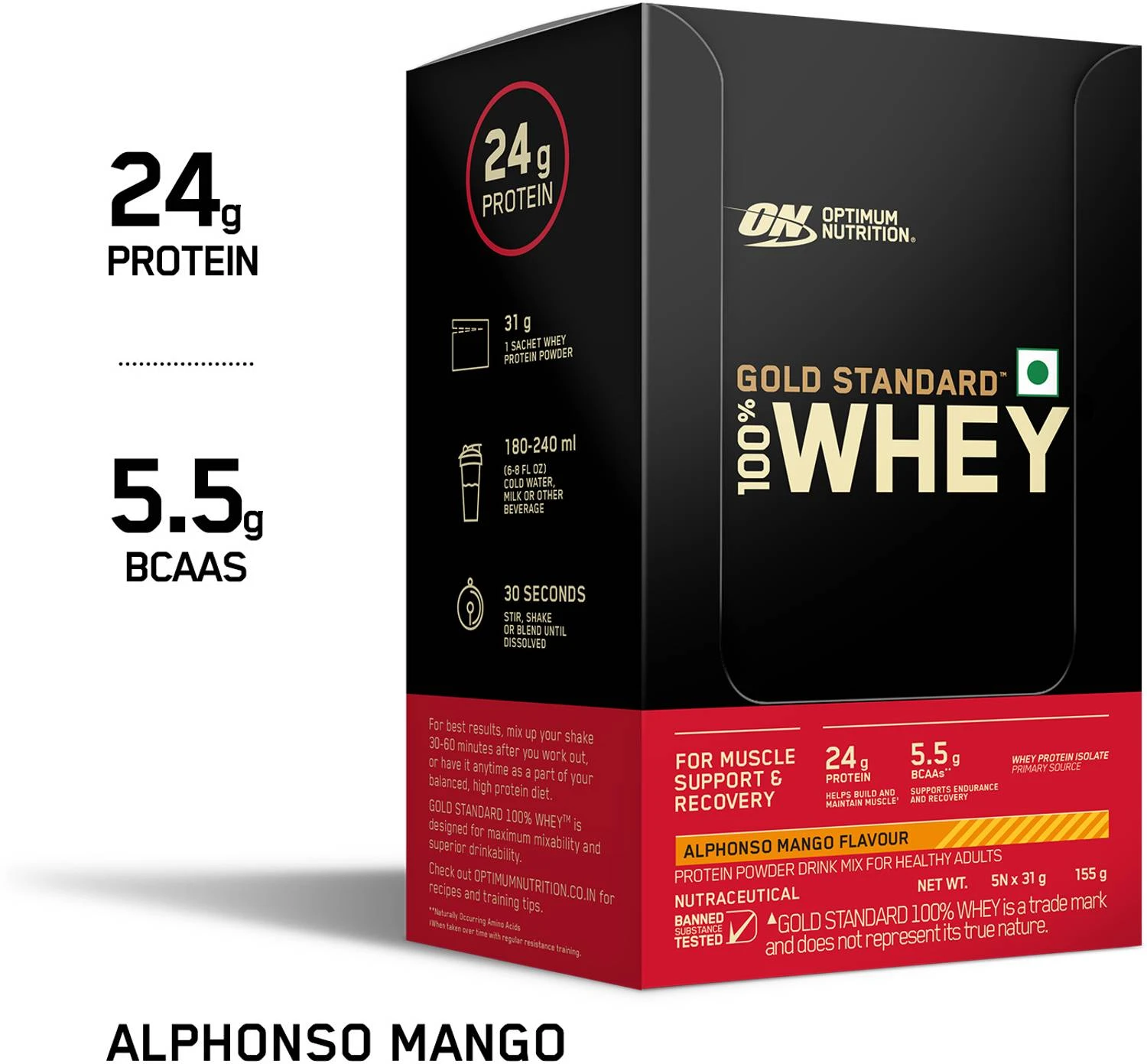 Optimum Nutrition Gold Standard 100% Whey Protein - Alphonso Mango